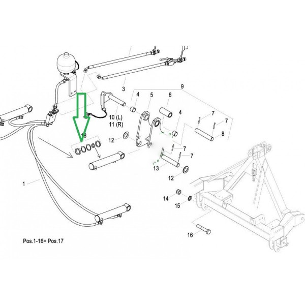 рем комплект циліндра KIT-HC-DW-040-020-CS [ AC853955 ] Kverneland