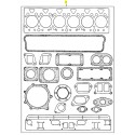 комплект прокладок U5LB1225 Perkins - низ двигуна