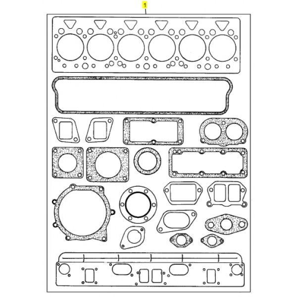 комплект прокладок U5LB1225 Perkins - низ двигуна