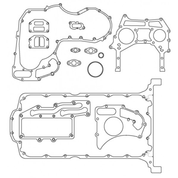 комплект прокладок U5LB0384 Perkins - низ двигуна